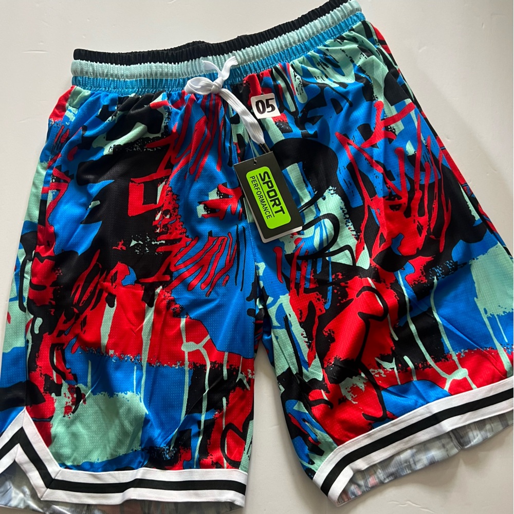 Sport Performance Basketball Shorts Boys Size Medium Multicolor New